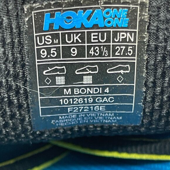 Hoka One One Bondi 4 Shoes Mens Size 9.5 Green Road Running Comfort Walking Gym main image 8